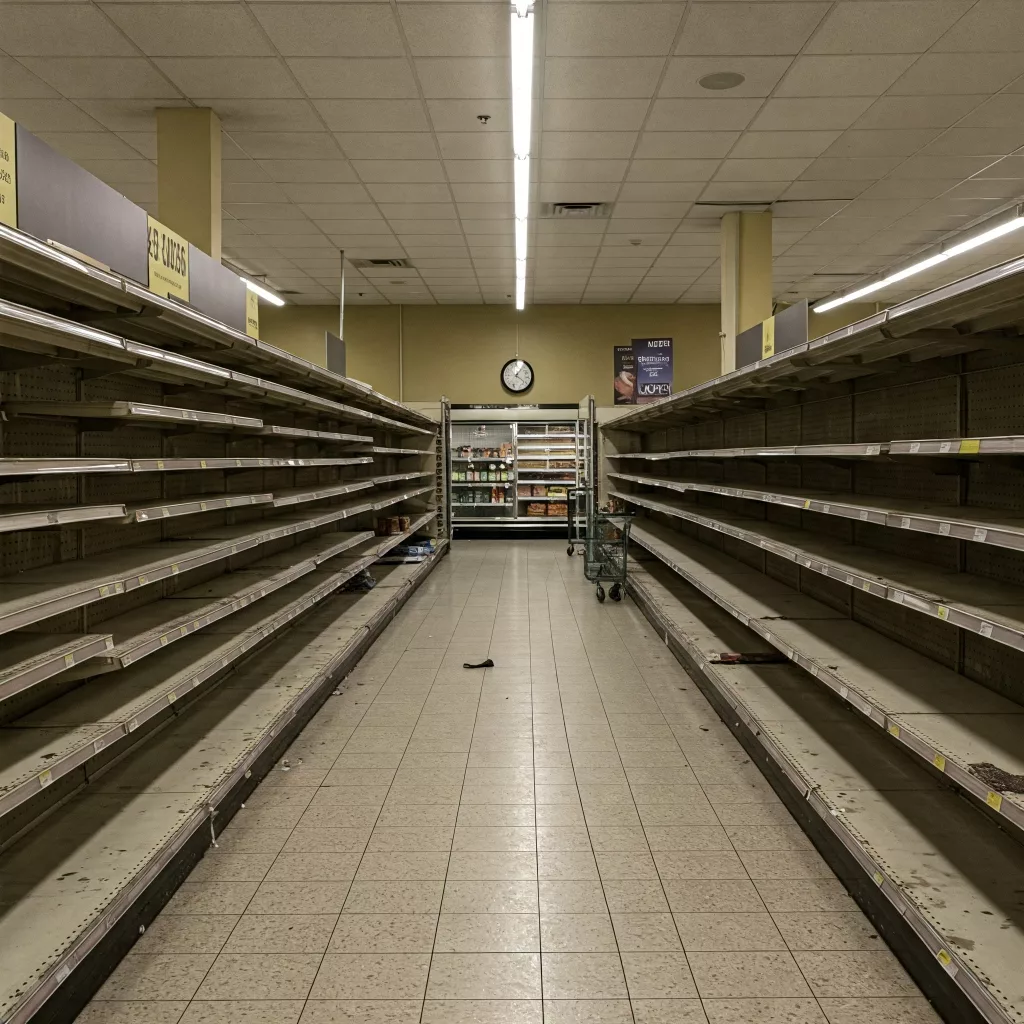 empty shelves